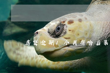 房贷逾期1个月有啥后果 房贷逾期1个月有啥后果