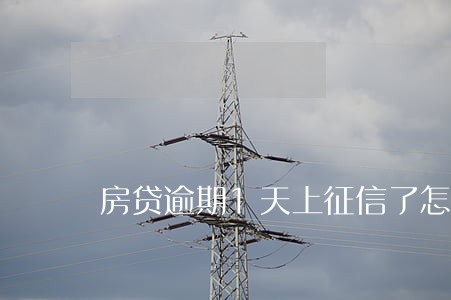 房贷逾期1天上征信了怎么办 房贷逾期1天上征信了怎么办