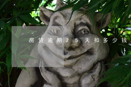 房贷逾期25天扣多少钱 房贷逾期25天扣多少钱