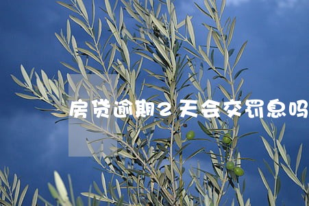 房贷逾期2天会交罚息吗 房贷逾期2天会交罚息吗