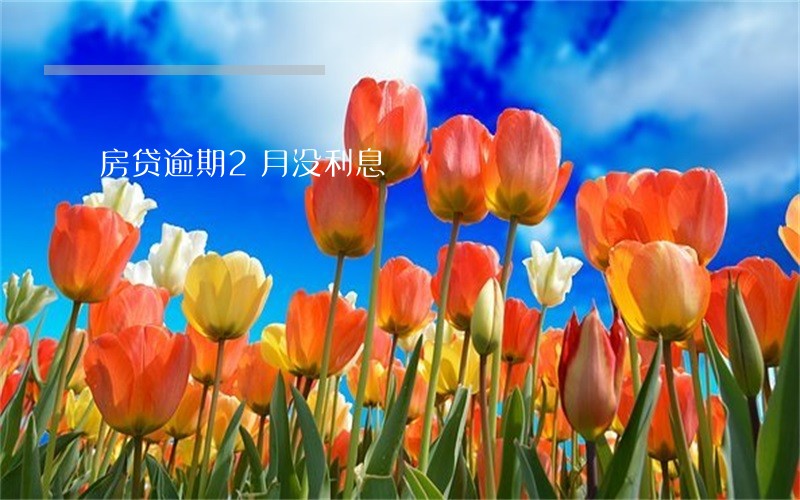 房贷逾期2月没利息 房贷逾期2月没利息