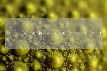 房贷逾期3天会有什么后果 房贷逾期3天会有什么后果