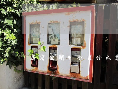 房贷逾期4个月什么意思 房贷逾期4个月什么意思
