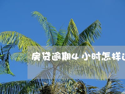 房贷逾期4小时怎样还款 房贷逾期4小时怎样还款