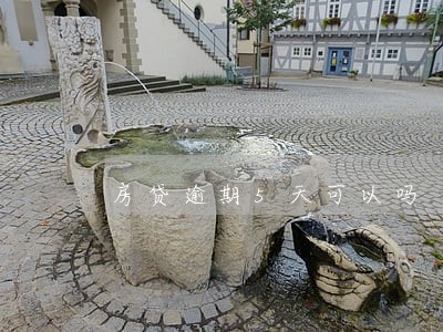房贷逾期5天可以吗 房贷逾期5天可以吗