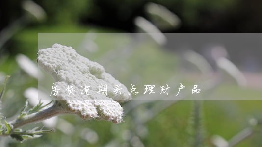 房贷逾期买点理财产品 房贷逾期买点理财产品