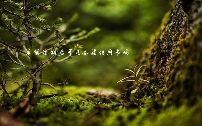 房贷逾期后可以办理信用卡吗 房贷逾期后可以办理信用卡吗