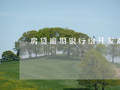 房贷逾期银行给开发商发代偿函 房贷逾期银行给开发商发代偿函