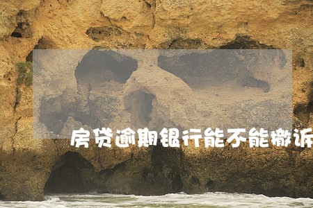 房贷逾期银行能不能撤诉 房贷逾期银行能不能撤诉