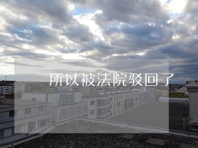 所以被法院驳回了 所以被法院驳回了