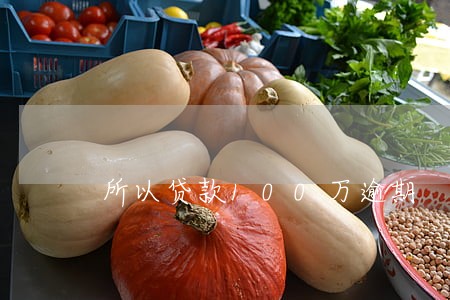 所以贷款100万逾期 所以贷款100万逾期