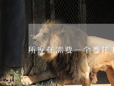 所现在需要一个委托书 所现在需要一个委托书