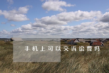 手机上可以交诉讼费吗