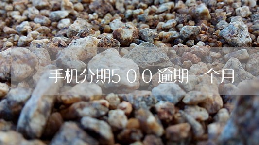 手机分期500逾期一个月 手机分期500逾期一个月