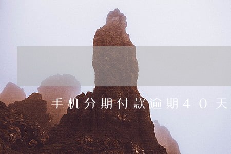 手机分期付款逾期40天 手机分期付款逾期40天