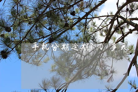 手机分期逾期70多天 手机分期逾期70多天