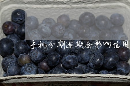 手机分期逾期会影响信用卡嘛