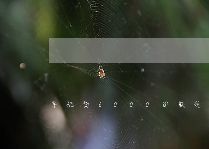 手机贷6000逾期说上门 手机贷6000逾期说上门