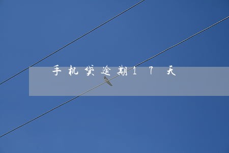 手机贷逾期17天 手机贷逾期17天