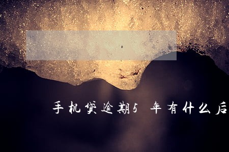手机贷逾期5年有什么后果 手机贷逾期5年有什么后果