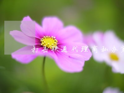 打击联通代理商私办宽带违法吗