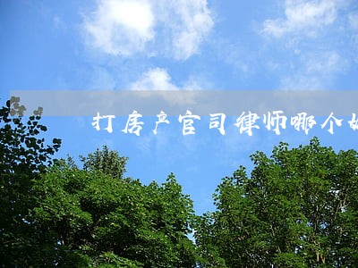 打房产官司律师哪个好 打房产官司律师哪个好