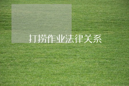 打捞作业法律关系