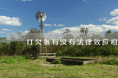 打欠条有没有法律效应相关问答 打欠条有没有法律效应相关问答