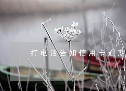 打电话告知信用卡逾期 打电话告知信用卡逾期