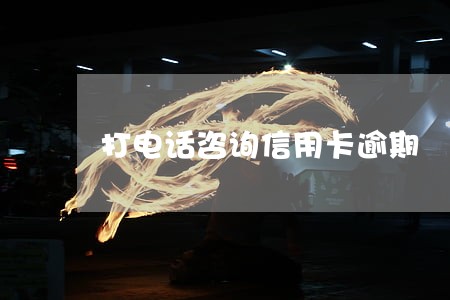 打电话咨询信用卡逾期 打电话咨询信用卡逾期