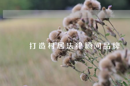 打造村居法律顾问品牌 打造村居法律顾问品牌