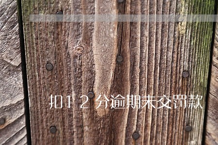 扣12分逾期未交罚款 扣12分逾期未交罚款