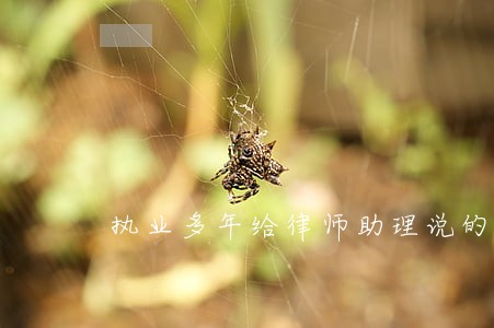 执业多年给律师助理说的话 执业多年给律师助理说的话