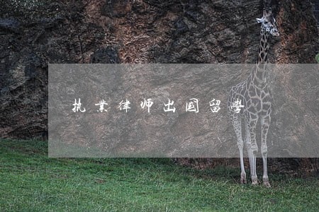 执业律师出国留学