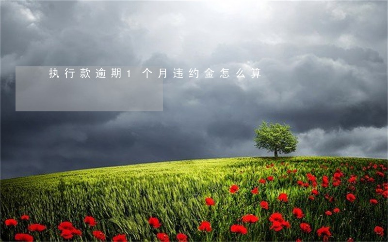 执行款逾期1个月违约金怎么算 执行款逾期1个月违约金怎么算