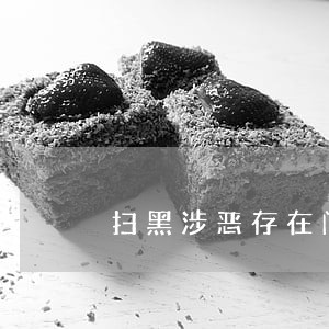扫黑涉恶存在问题 扫黑涉恶存在问题