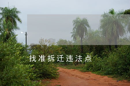 找准拆迁违法点