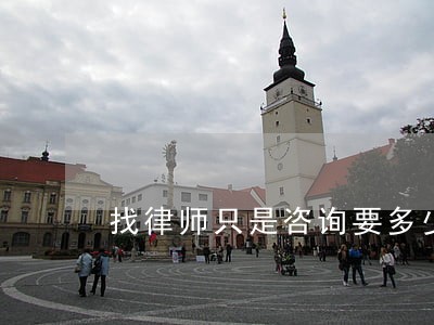 找律师只是咨询要多少钱 找律师只是咨询要多少钱