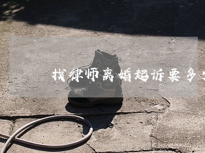 找律师离婚起诉要多少钱 找律师离婚起诉要多少钱