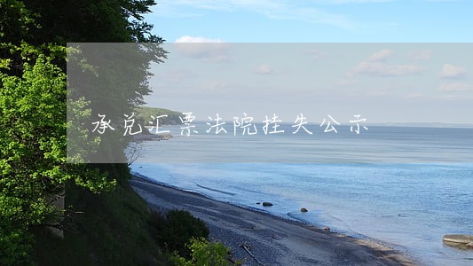 承兑汇票法院挂失公示 承兑汇票法院挂失公示