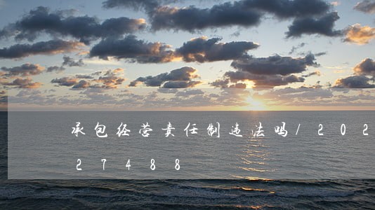 承包经营责任制违法吗/2023020127488 承包经营责任制违法吗/2023020127488