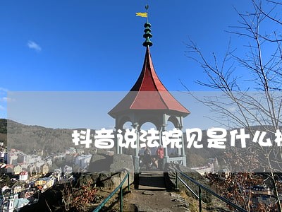 抖音说法院见是什么梗 抖音说法院见是什么梗