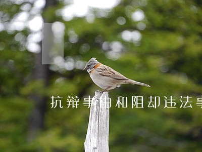 抗辩事由和阻却违法事由的关系 抗辩事由和阻却违法事由的关系
