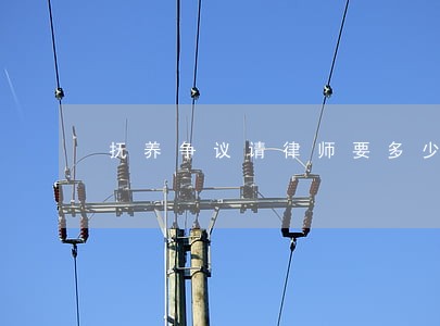 抚养争议请律师要多少钱 抚养争议请律师要多少钱
