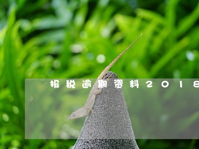 报税逾期资料2018 报税逾期资料2018