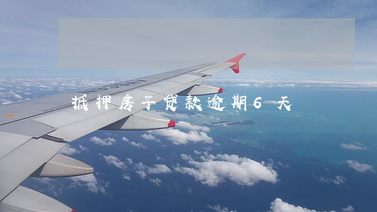 抵押房子贷款逾期6天 抵押房子贷款逾期6天