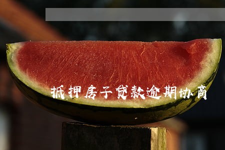 抵押房子贷款逾期协商 抵押房子贷款逾期协商