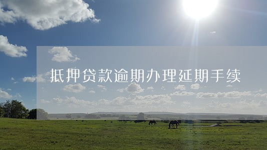 抵押贷款逾期办理延期手续 抵押贷款逾期办理延期手续