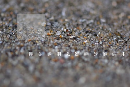押金逾期会影响芝麻信用分吗