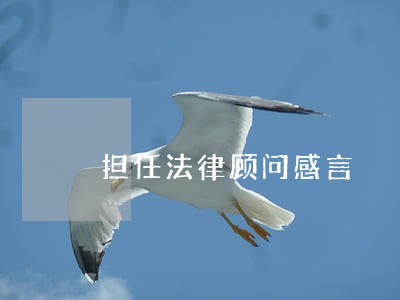 担任法律顾问感言 担任法律顾问感言